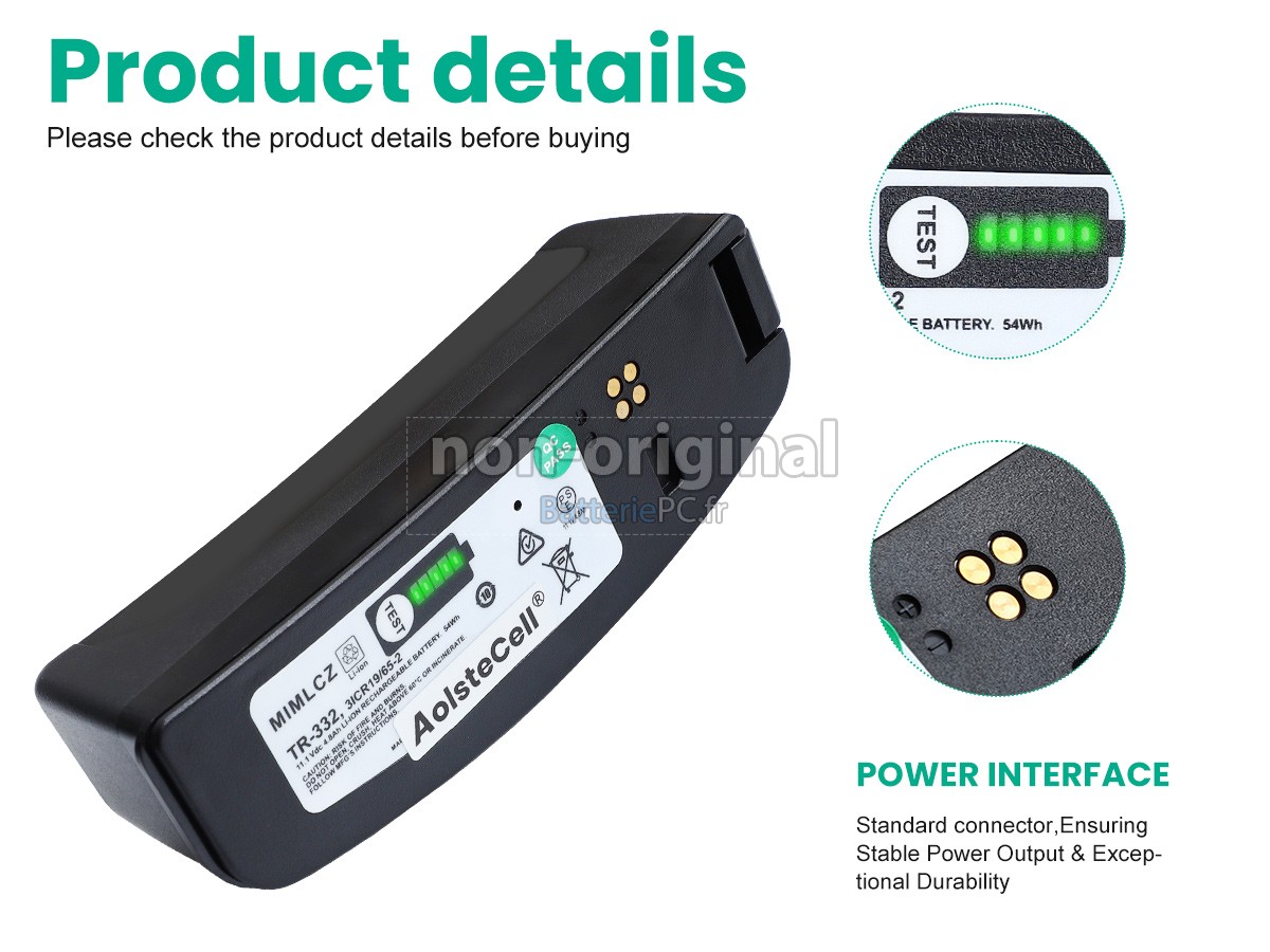 batterie pour 3M TR-332