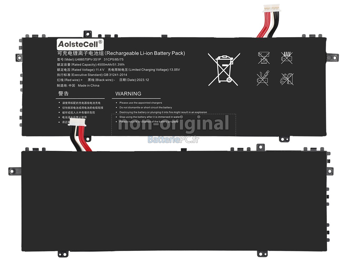batterie pour Gateway U488575PV-3S1P