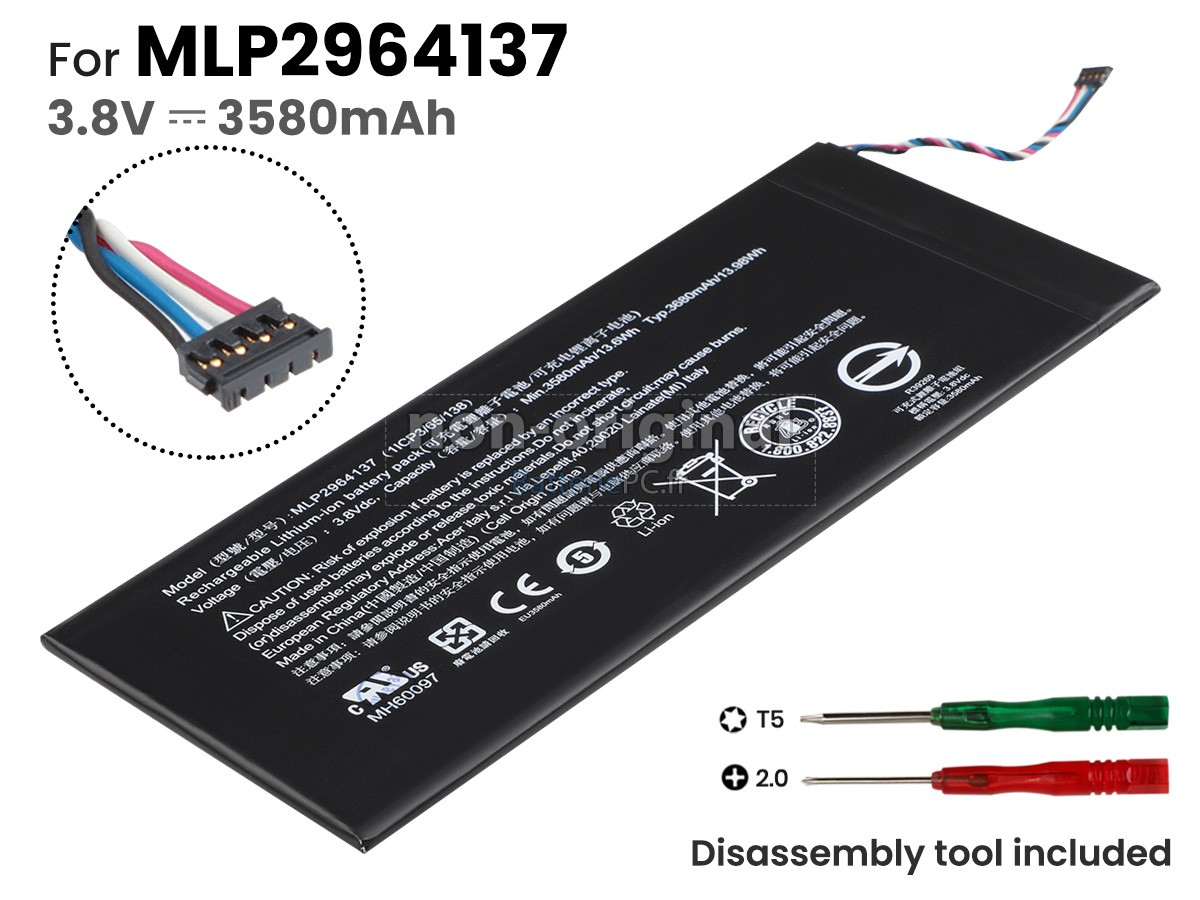 batterie pour Acer KT.0010Z.001