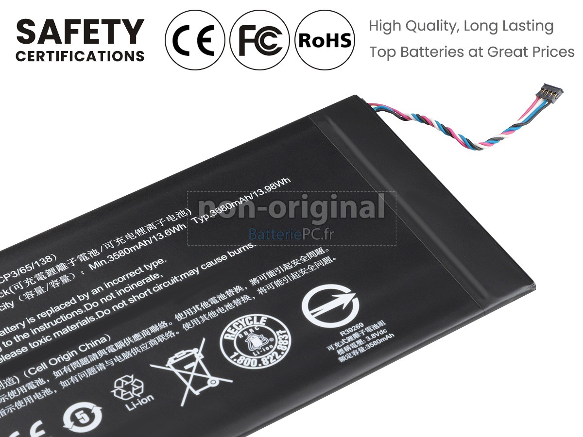 batterie pour Acer KT.0010Z.001