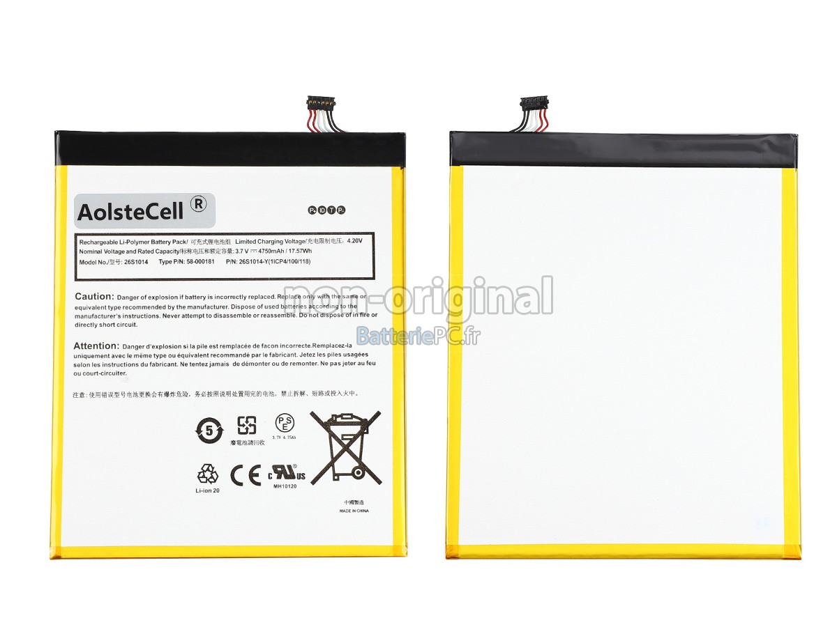 batterie pour Amazon 26S1014(1ICP4/100/118)
