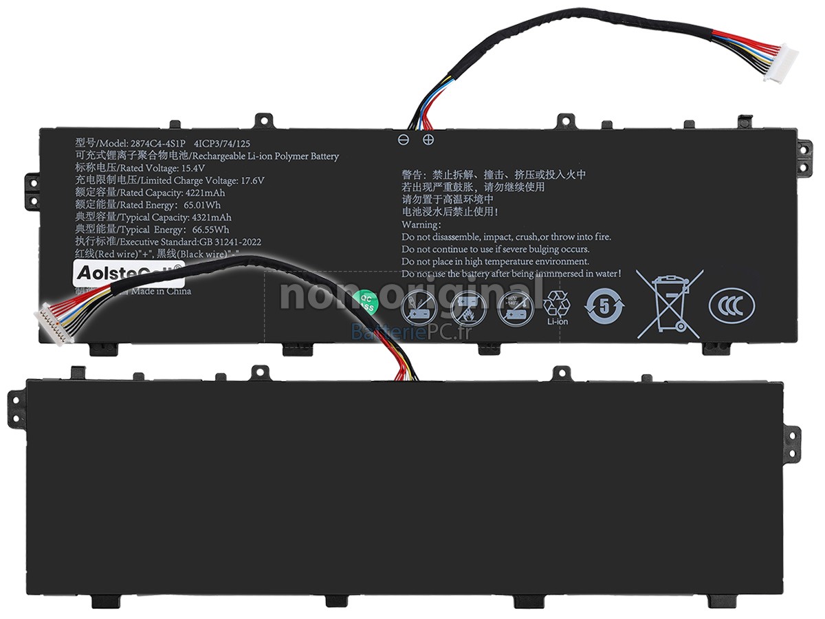 batterie pour AolsteCell 2874C4-4S1P