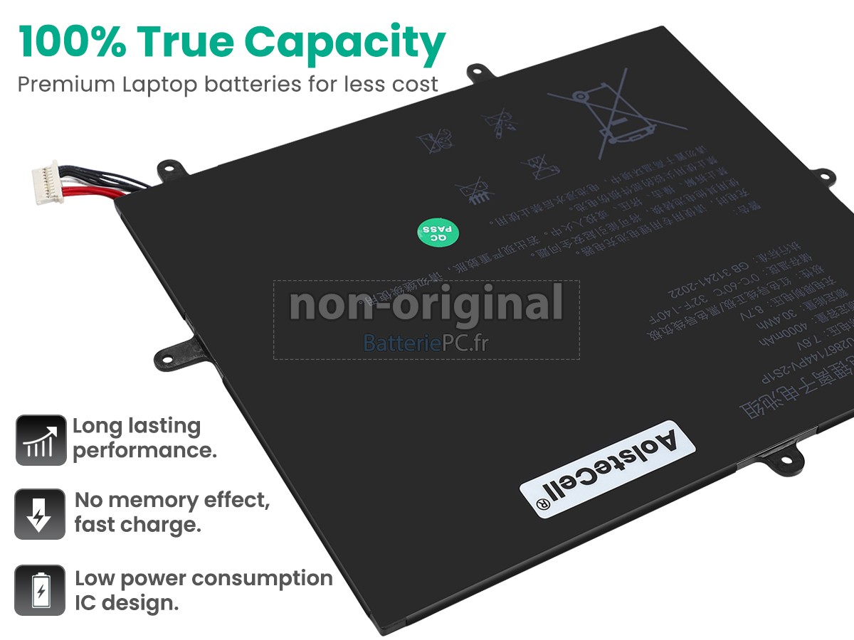 batterie pour AolsteCell U2867144PV-2S1P