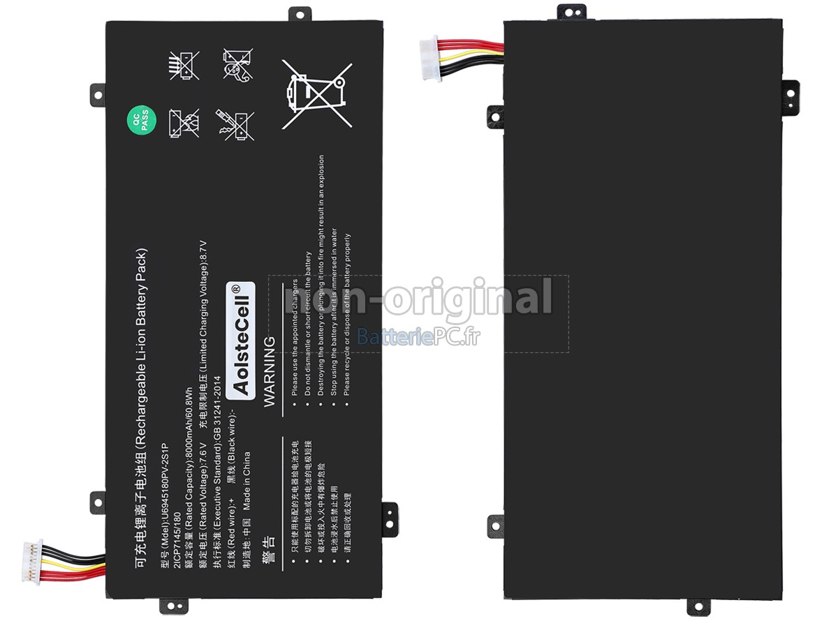batterie pour AolsteCell U6945180PV-2S1P