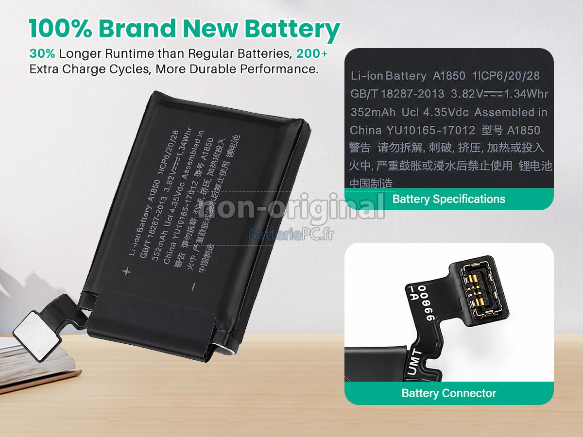batterie pour Apple WATCH Series 3 NIKE+ LTE 42MM