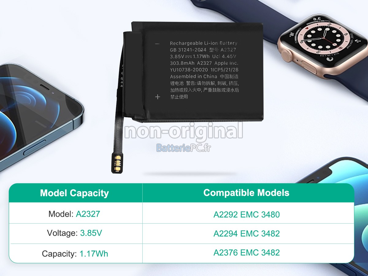 batterie pour Apple WATCH Series 6 LTE 44MM
