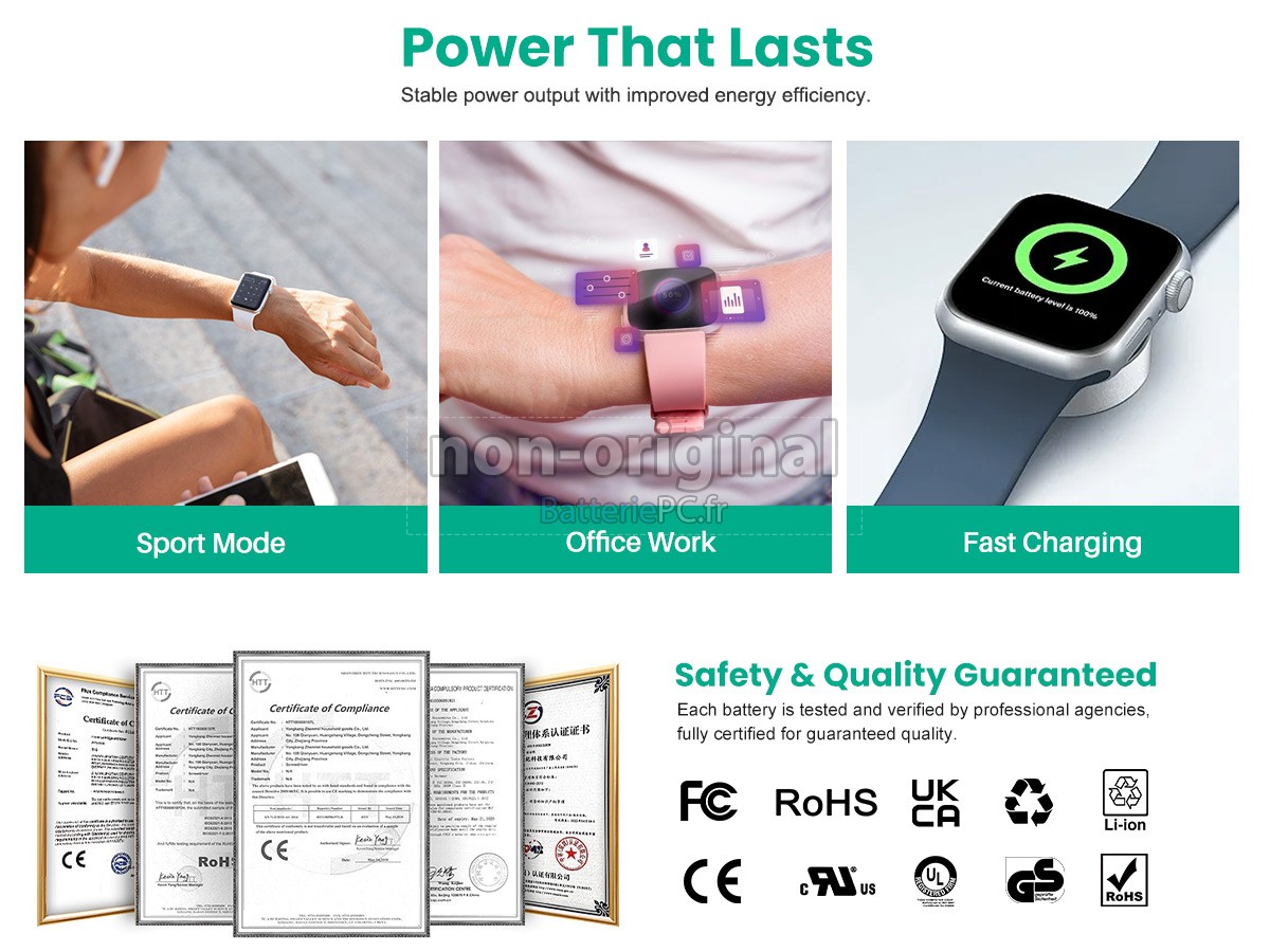 batterie pour Apple WATCH Series 6 LTE 44MM