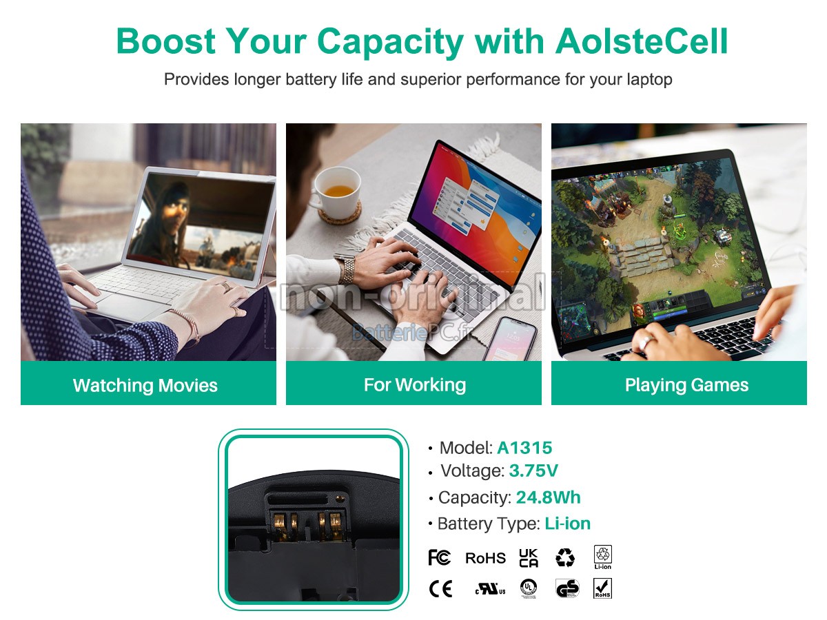 batterie pour Apple A1315