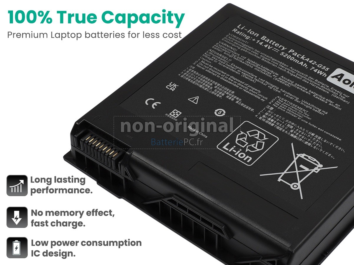 batterie pour Asus G55VW