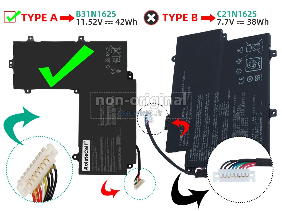 batterie pour Asus VivoBook Flip 12 TP203MAH