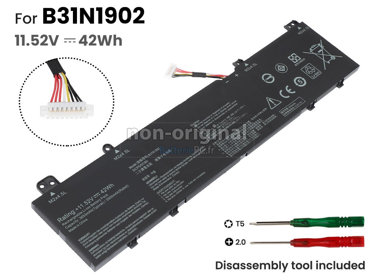 batterie pour Asus B31N1902