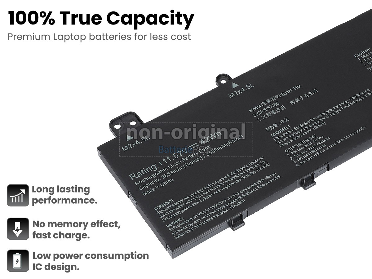 batterie pour Asus B31N1902