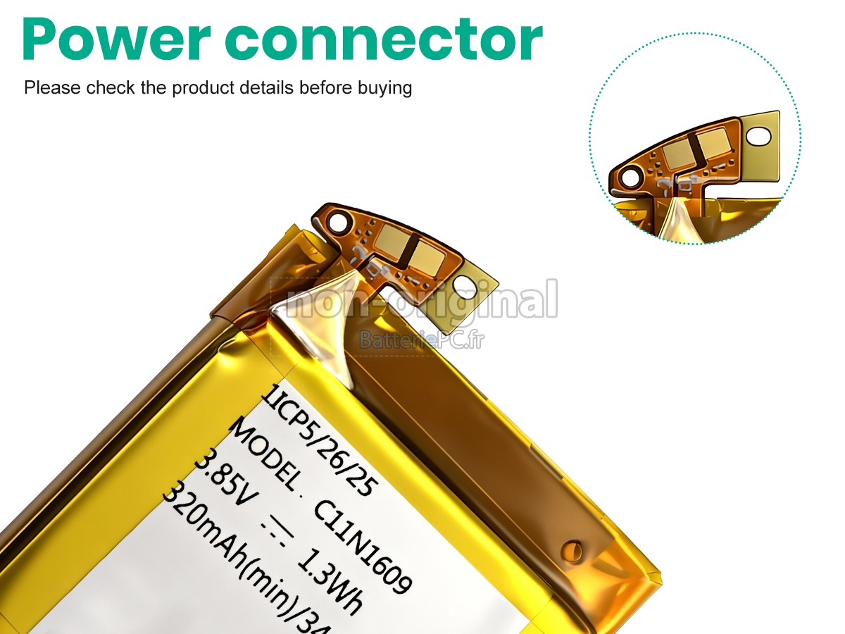 batterie pour Asus ZENWATCH 3 WI503Q