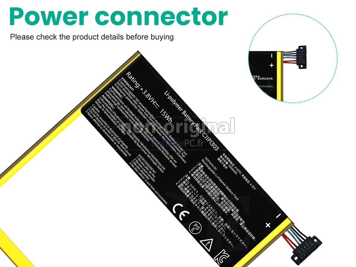 batterie pour Asus GOOGLE NEXUS 7 2013
