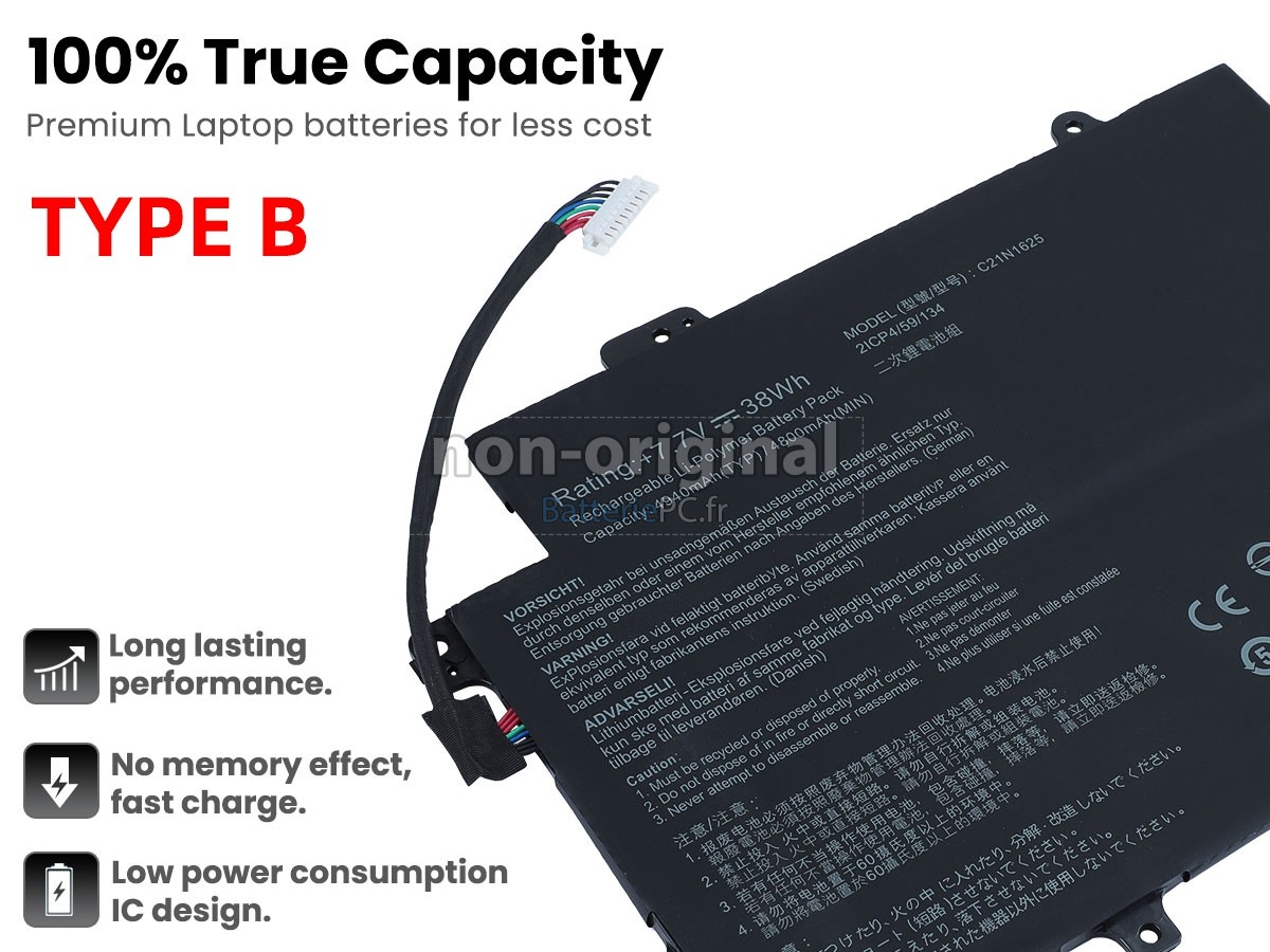 batterie pour Asus VivoBook Flip 12 TP203MAH