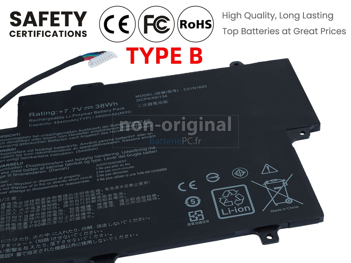 batterie pour Asus VivoBook Flip 12 TP203MAH