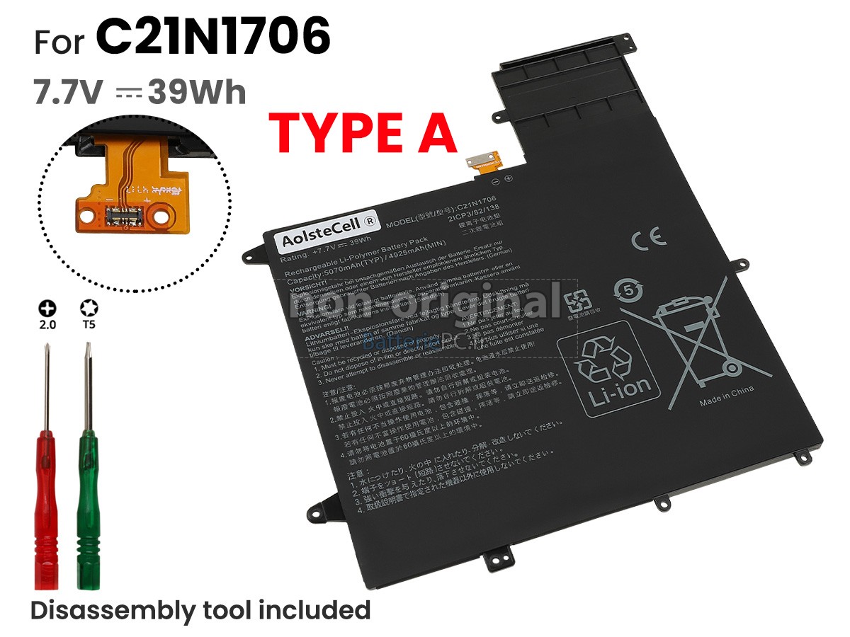 batterie pour Asus ZenBook Flip S UX370UA-78DHDAB1