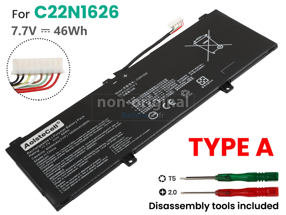 batterie pour Asus C22N1626