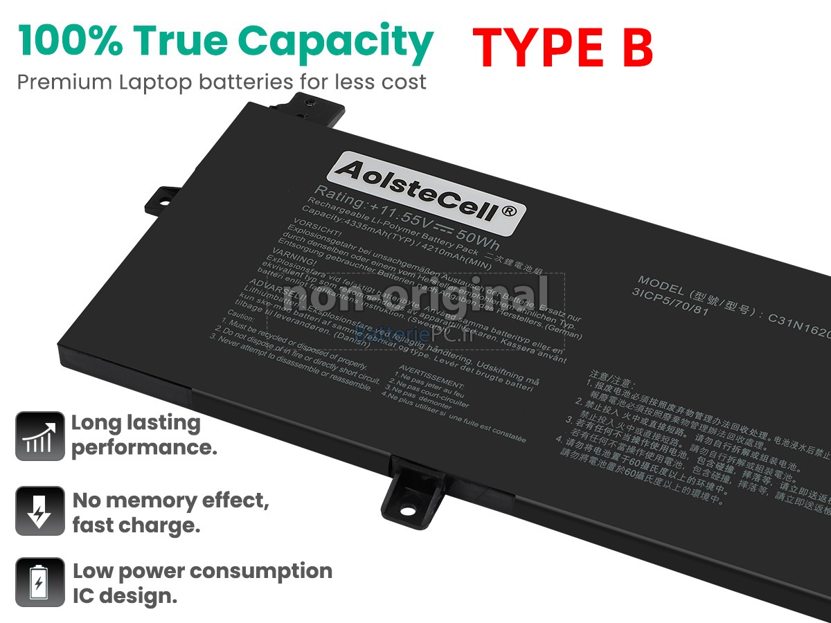 batterie pour Asus C31POJ1
