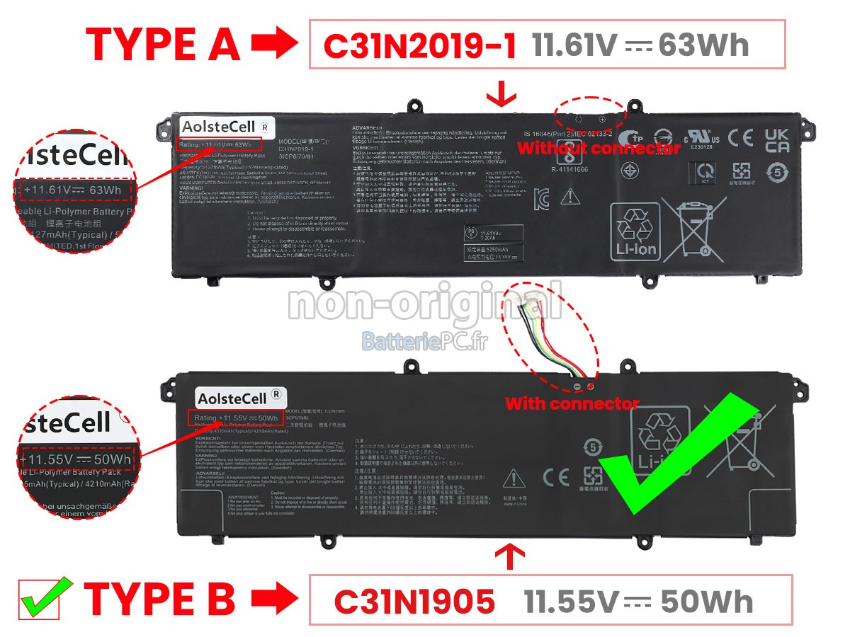 batterie pour Asus VivoBook 14X K3405ZF