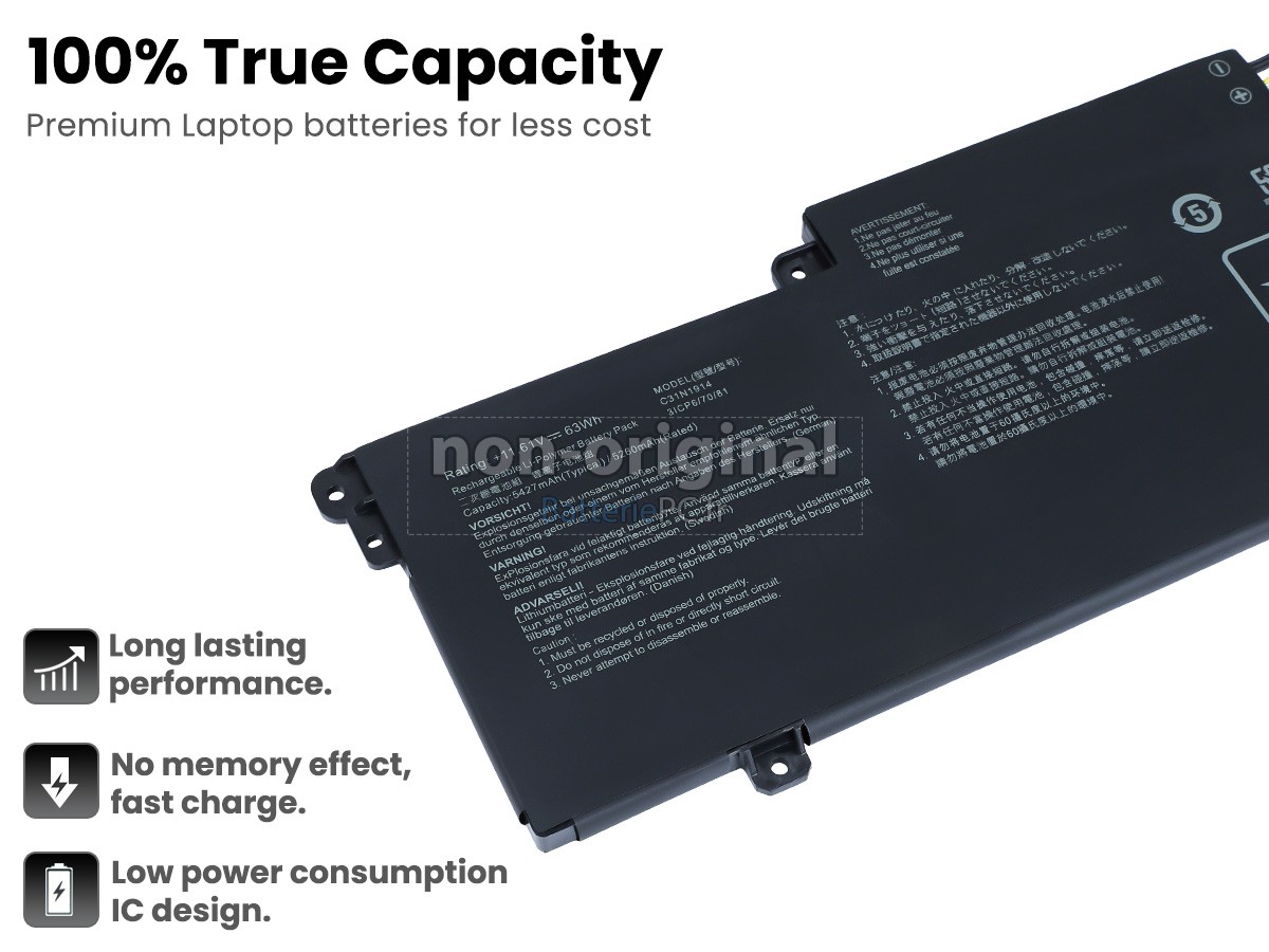 batterie pour Asus ZenBook 14 UX435EG-K9257T