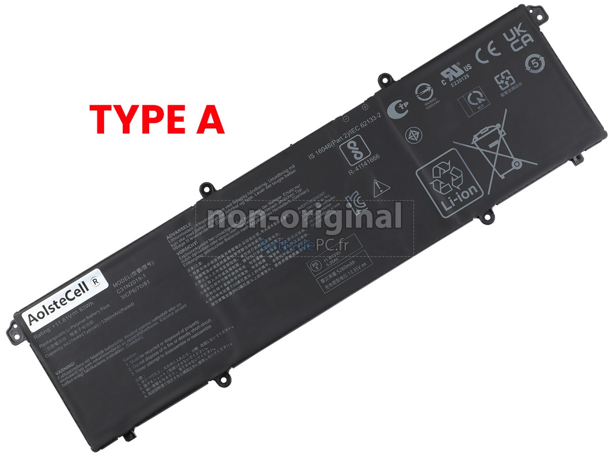 batterie pour Asus VivoBook 14X K3405ZF