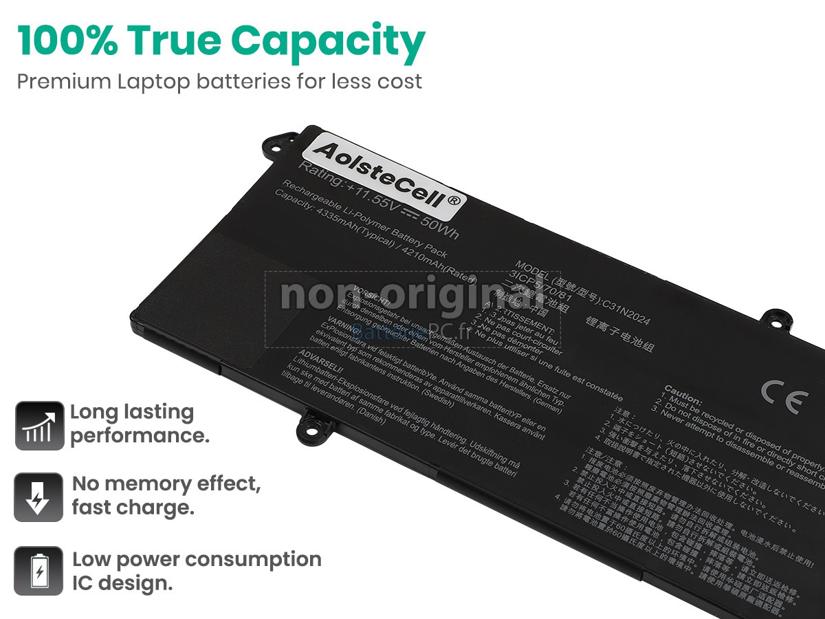 batterie pour Asus VivoBook Pro 14 OLED M6400QC-KM016W
