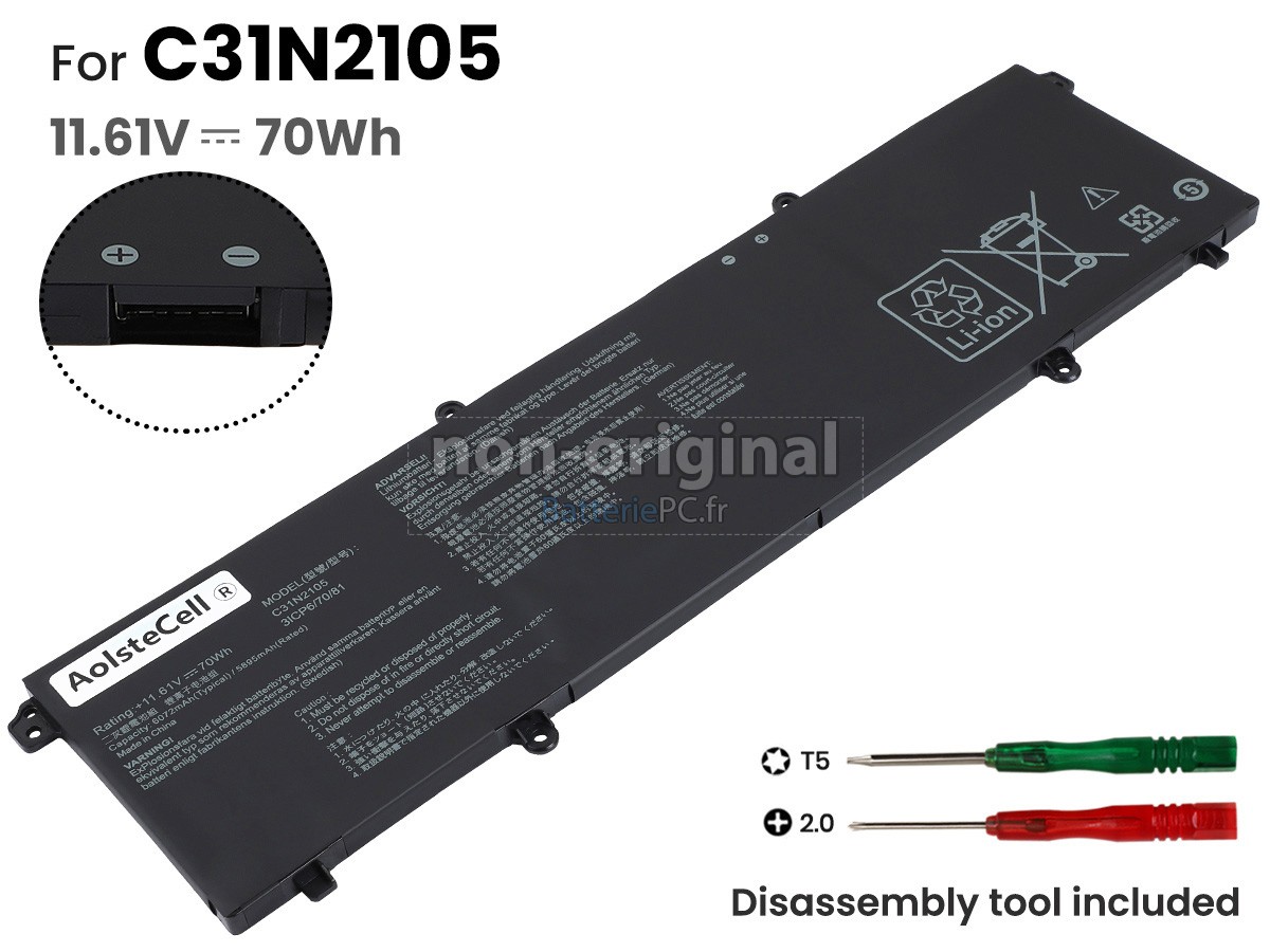 batterie pour Asus ZenBook 14X OLED UX3404VC-M3010W