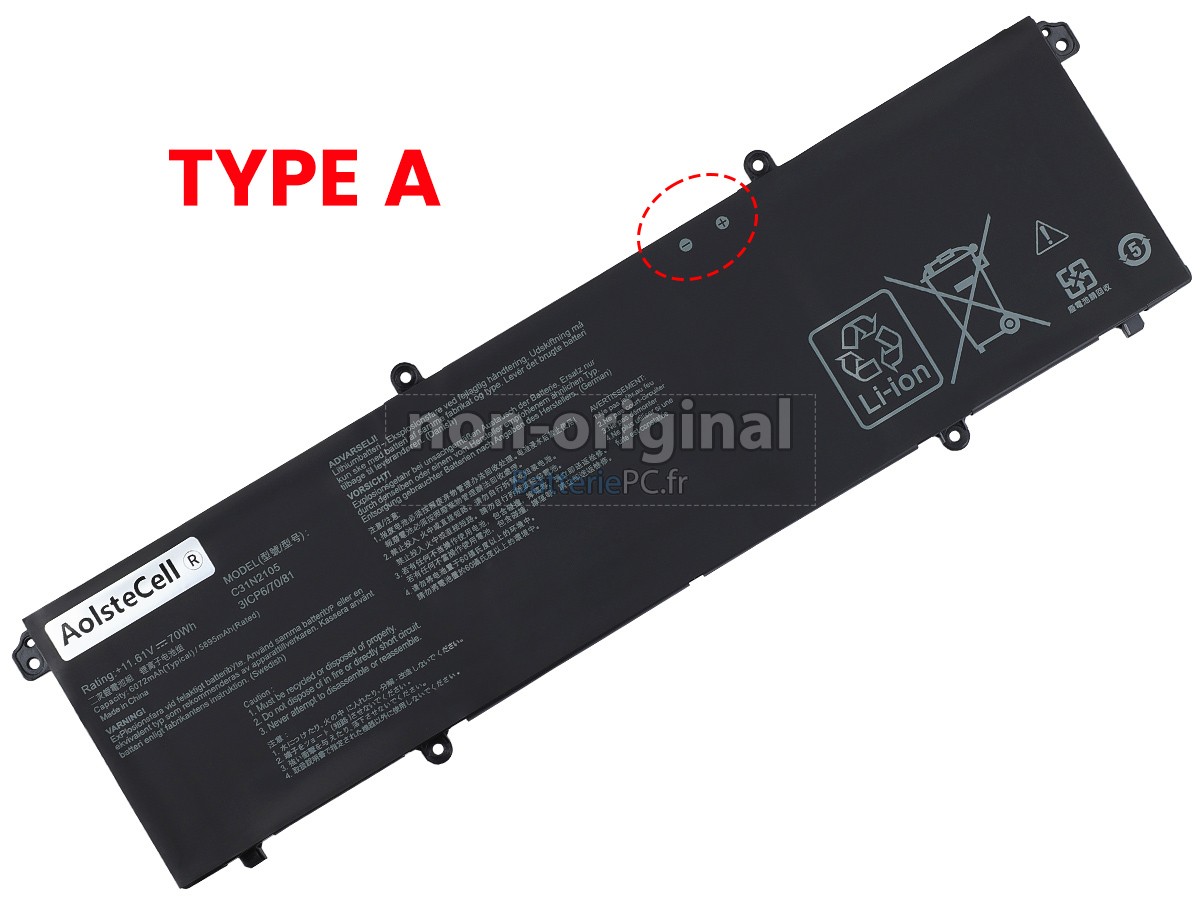 batterie pour Asus ZenBook 14 OLED UM3402YA-KM094W