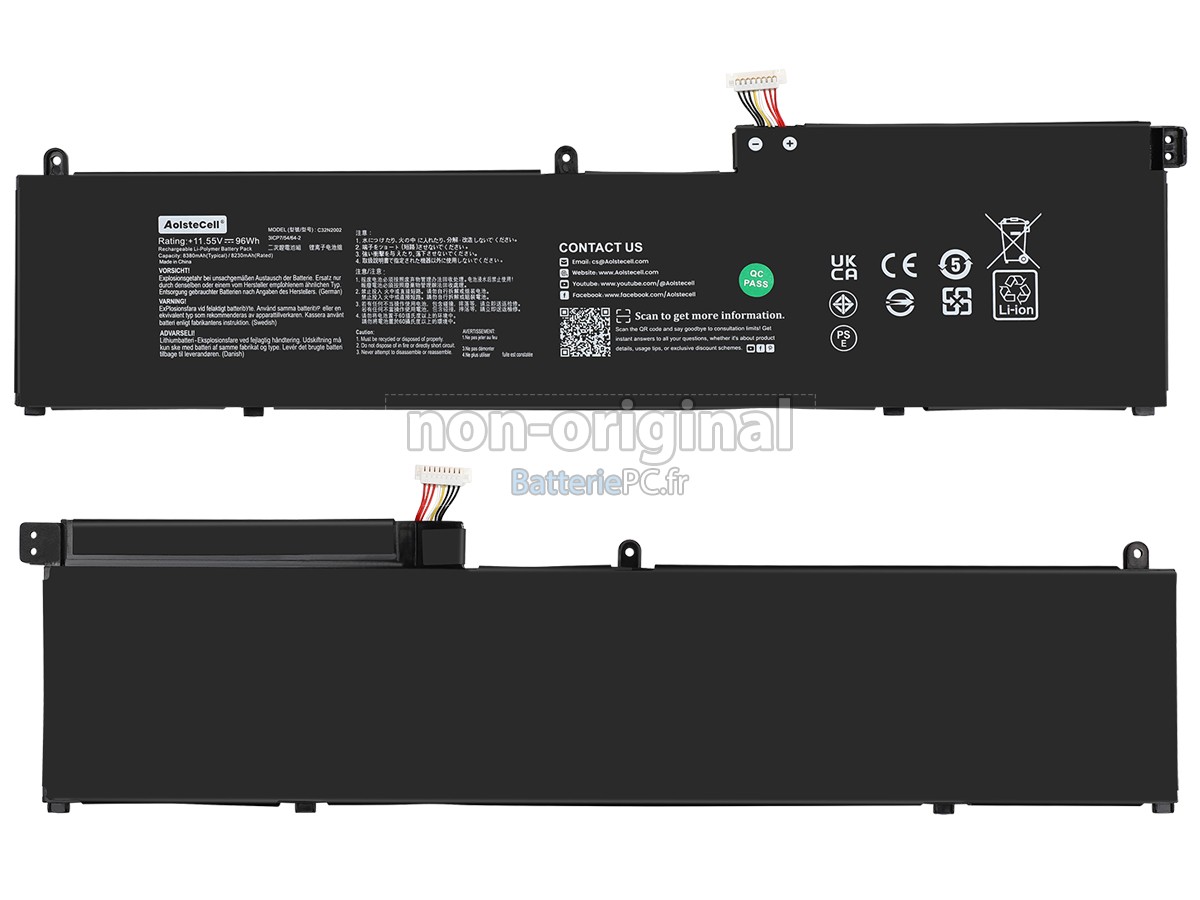 batterie pour Asus ZenBook Flip 15 OLED Q538EI