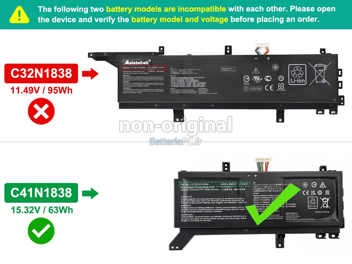 batterie pour Asus ProART STUDIOBook Pro X W730G2T