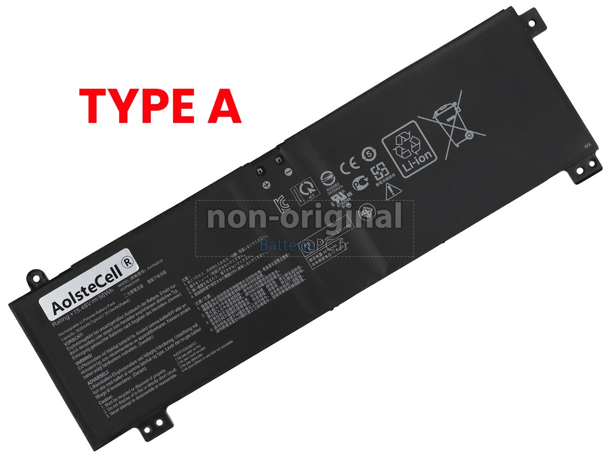 batterie pour Asus TUF GAMING F17 FX707ZE-HX063W