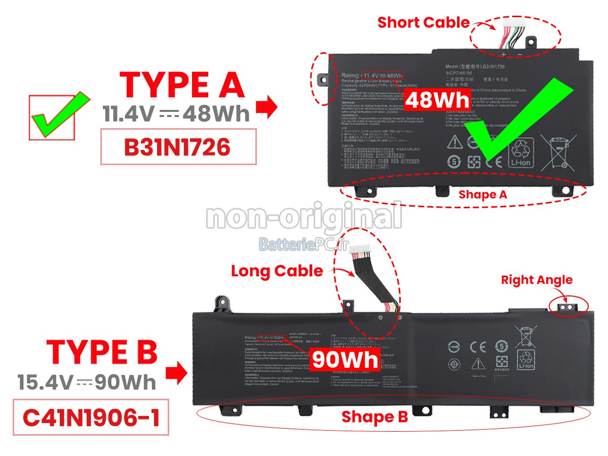 batterie pour Asus TUF GAMING A15 FA506II-BQ200T