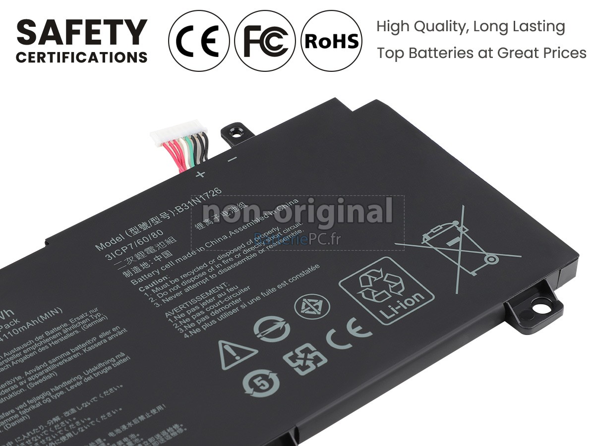 batterie pour Asus TUF GAMING F17 FX766LI-H7061T