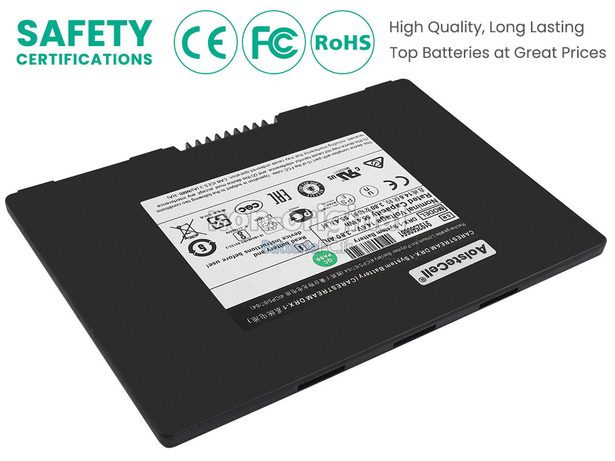 batterie pour Carestream DRX-1 SYSTEM FLAT PANEL DIGITAL IMAGER 465