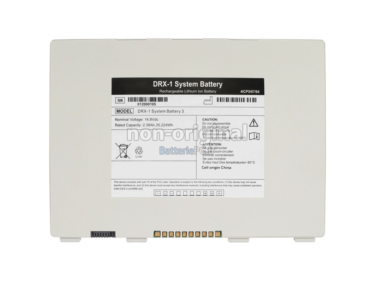 batterie pour Carestream DRX-1 SYSTEM FLAT PANEL DIGITAL IMAGER 465