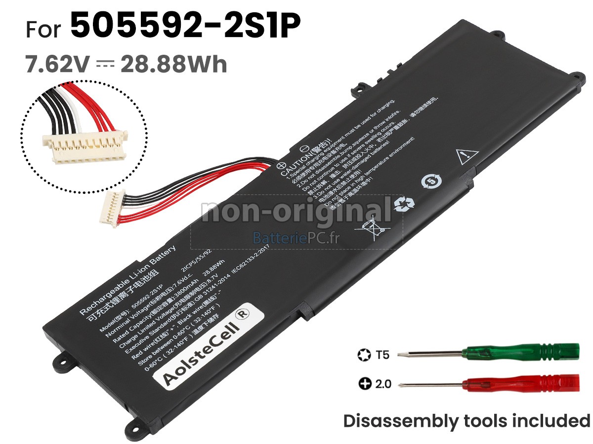 batterie pour CHUWI 505592-2S1P(ICP5/55/92)