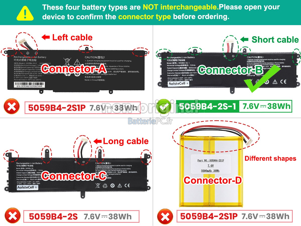 batterie pour CHUWI 5059B4-2S1P