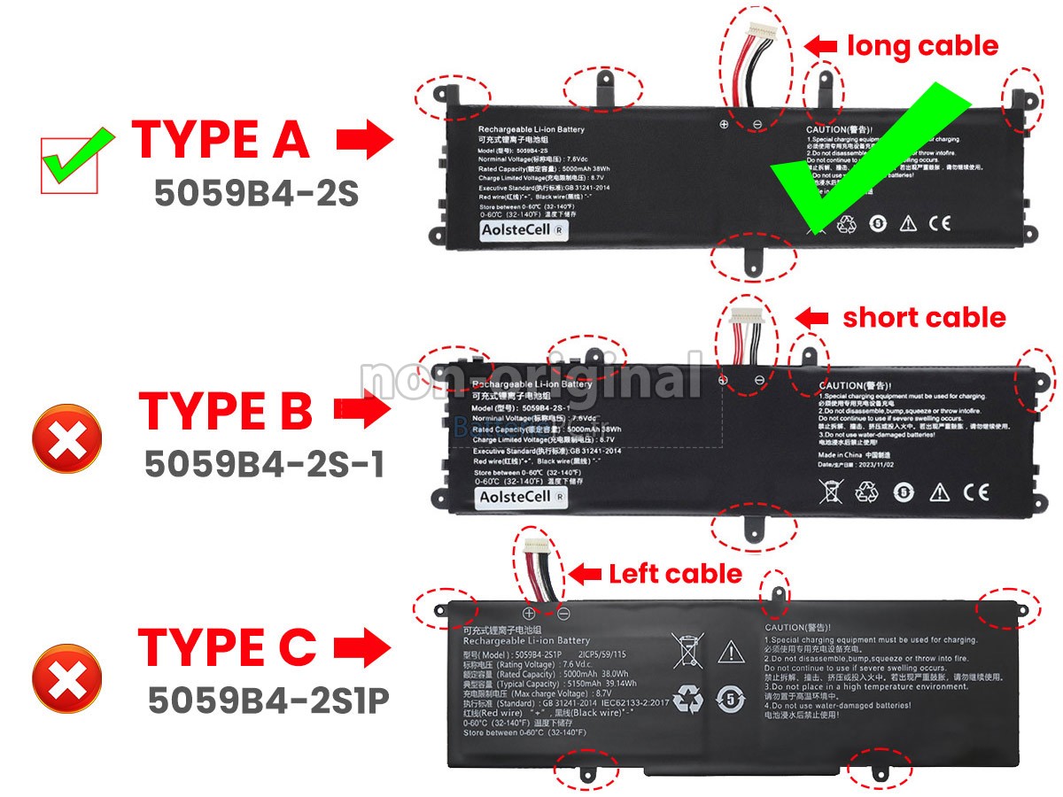 batterie pour CHUWI FREEBOOK 13.5 CWI557