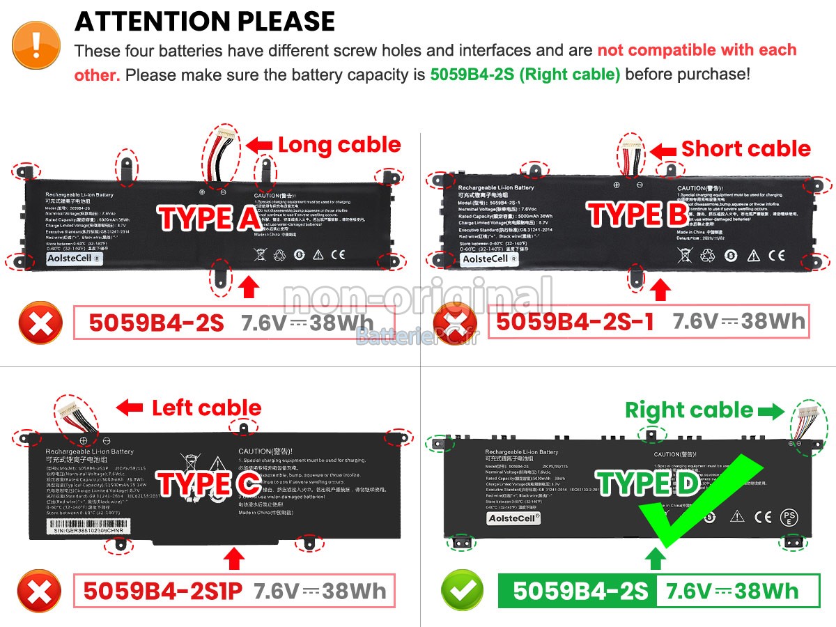 batterie pour CHUWI 5059B4