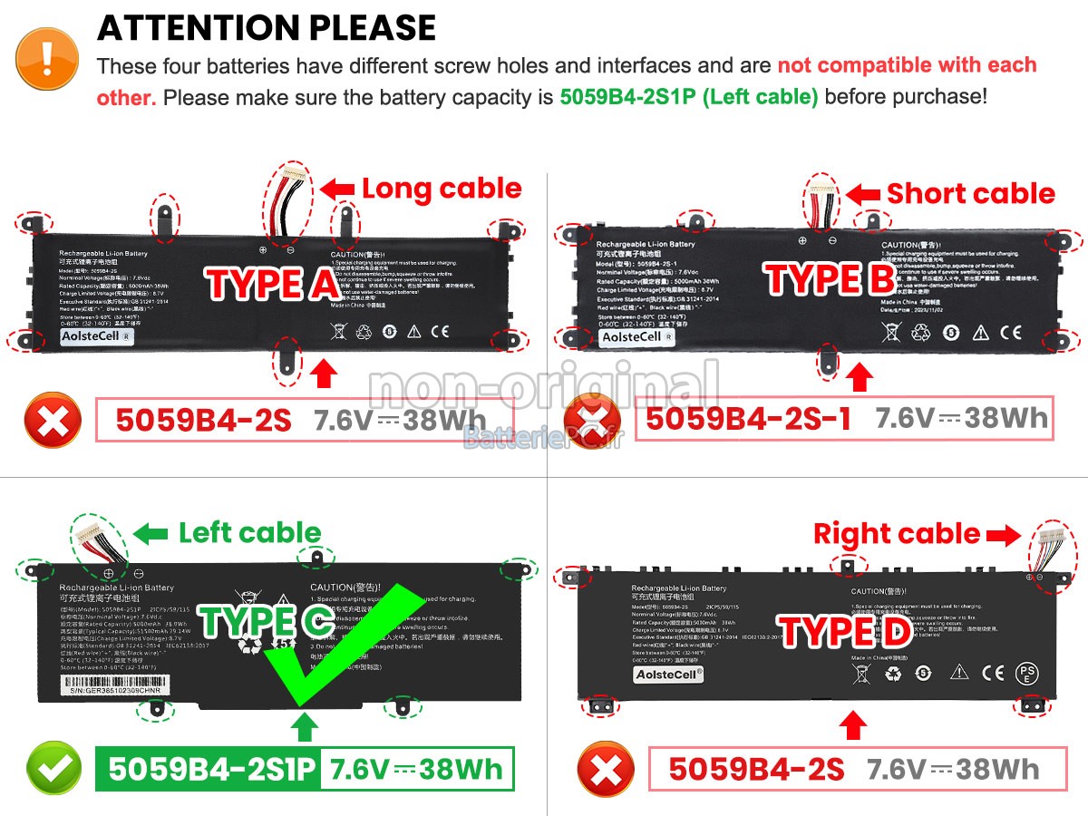 batterie pour CHUWI 5059B4