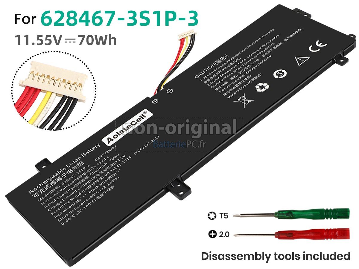 batterie pour CHUWI 628467-3S1P-3(3ICP7/85/67)