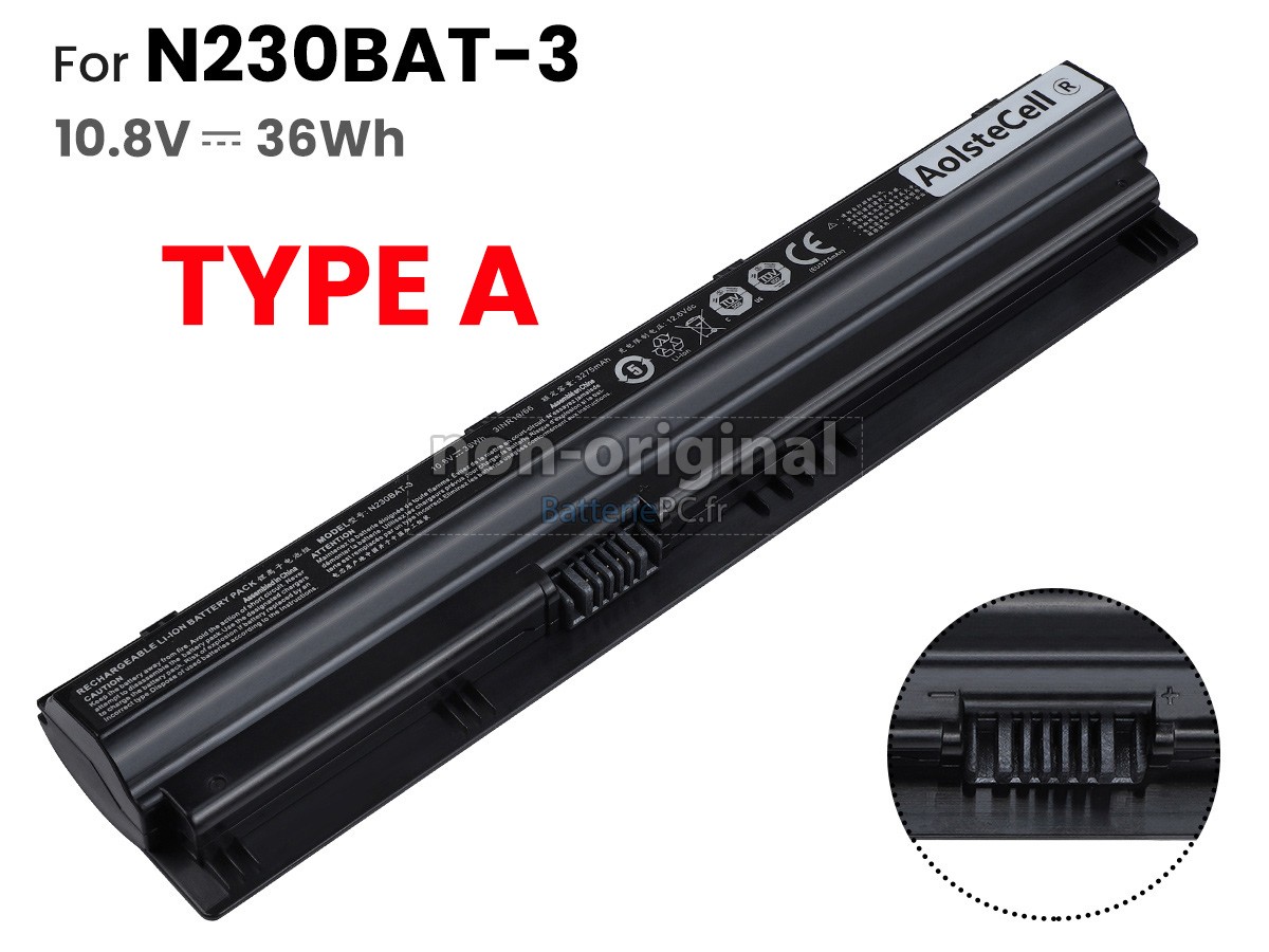 batterie pour Clevo N230WU