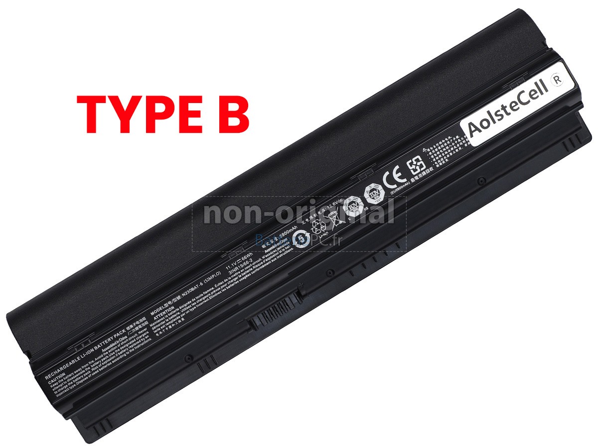 batterie pour Clevo N230WU