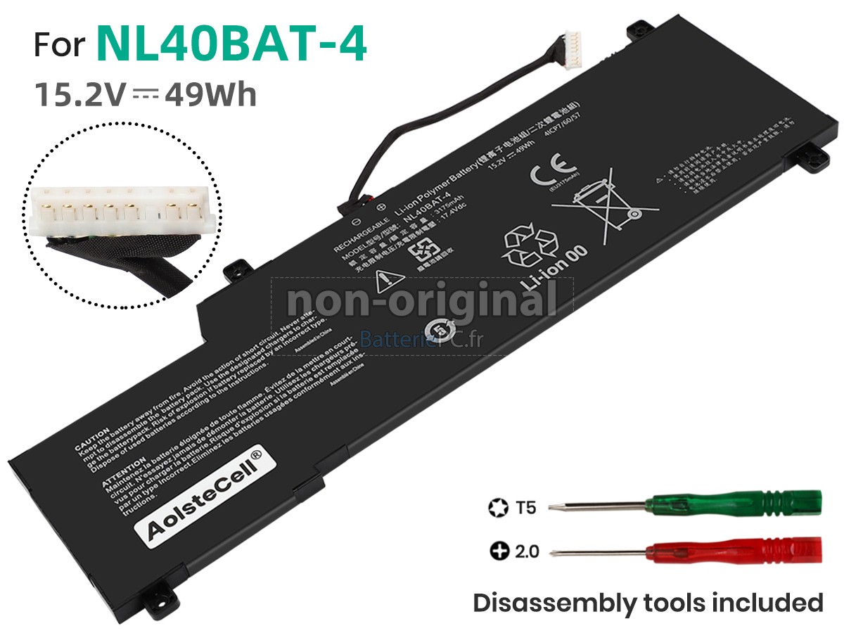 batterie pour Clevo NL55AU