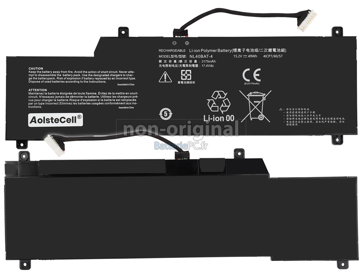 batterie pour Clevo NL55AU