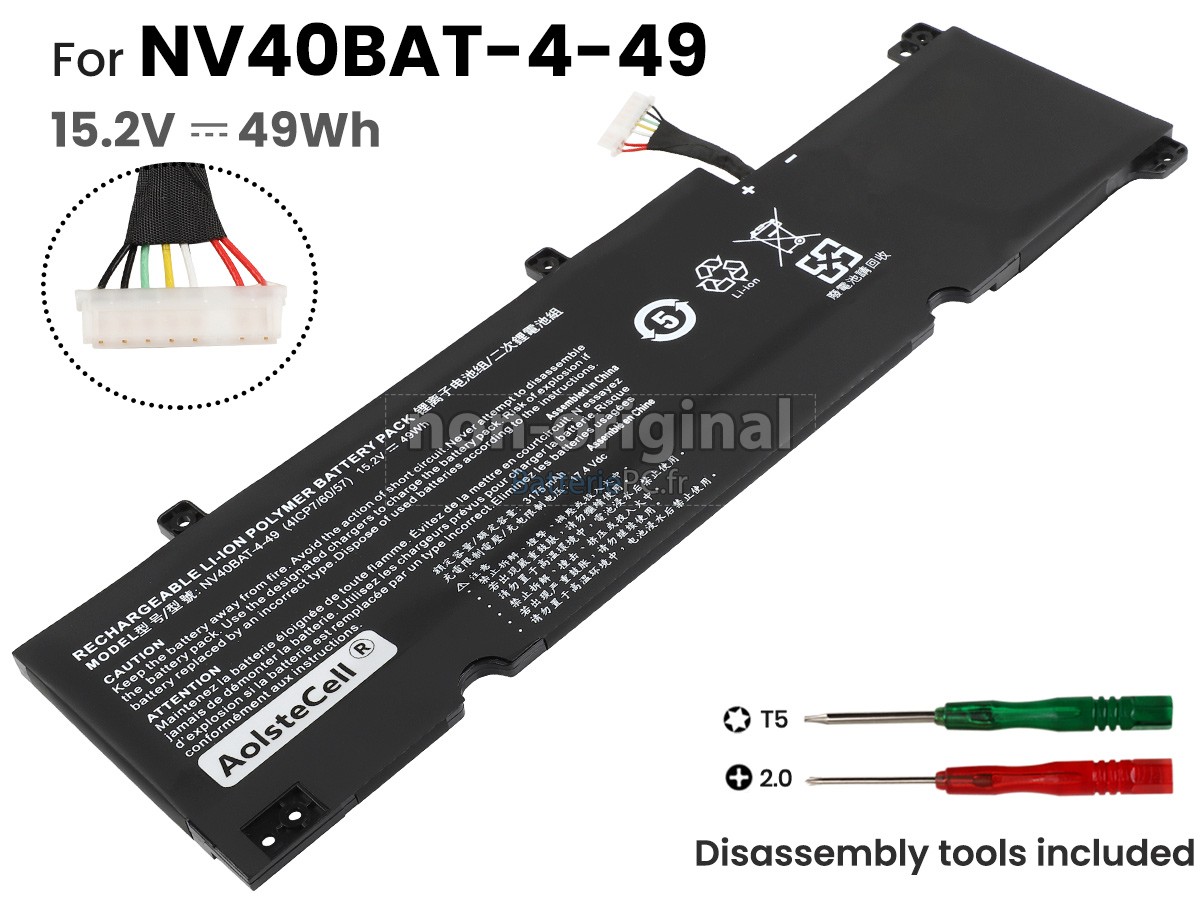 batterie pour Clevo NV4X