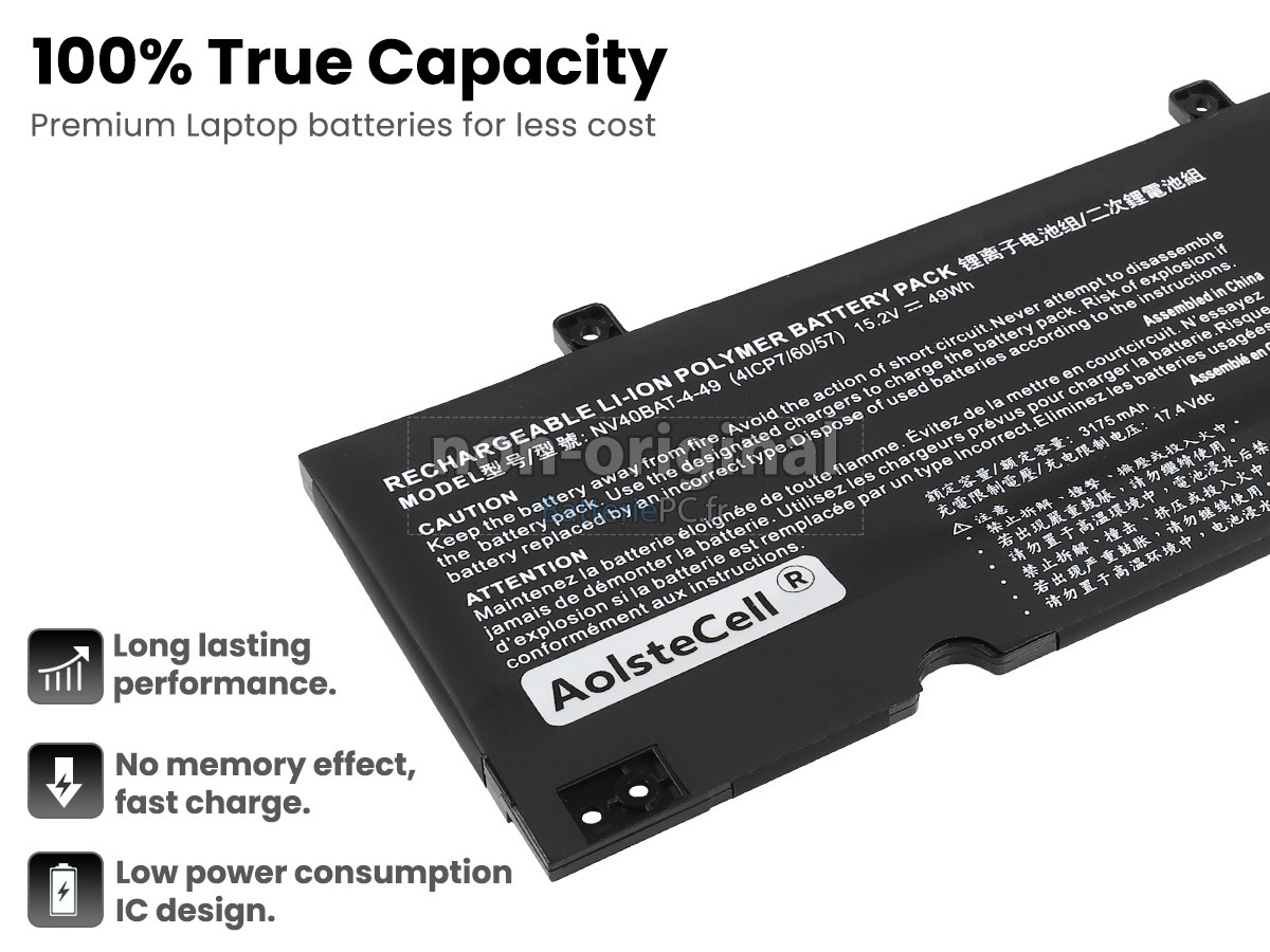 batterie pour Clevo NV4X