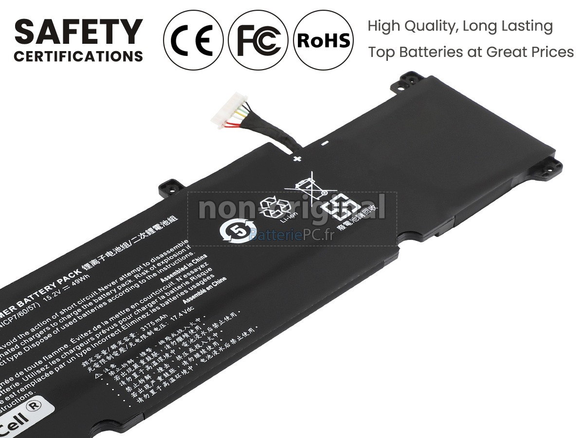 batterie pour Clevo NV4X