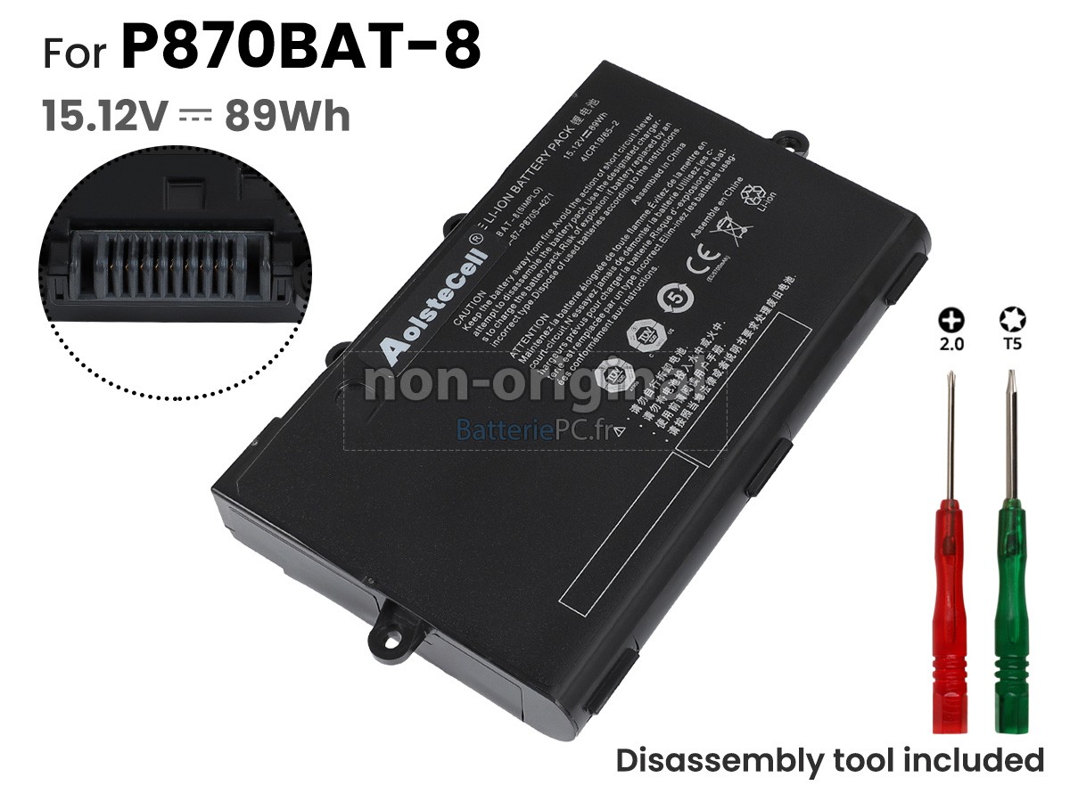 batterie pour Clevo P870TM1-G